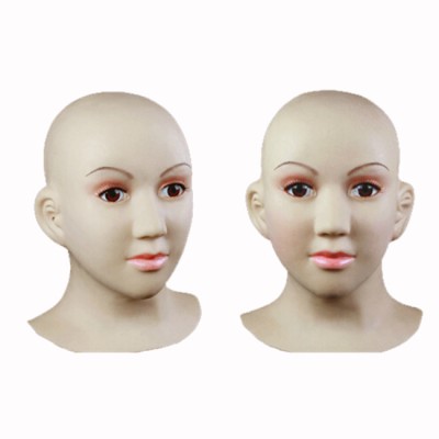 (SF-2) Soft Silicone Realist Human Face Crossdress Full Head Female/Girl Sexy Doll Mask